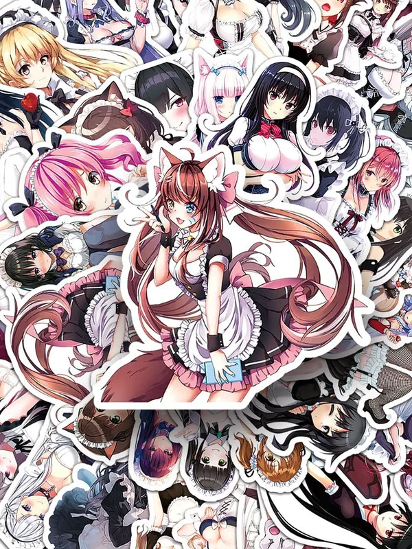AliExpress - 10/50 Stück Anime Cartoon Maid Aufkleber Niedliche Schönheit Computer Cartoon Graffiti Koffer Notizbuch Computer DIY Dekoration Aufkleber