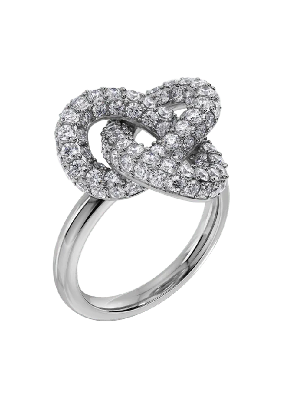 Edblad Infinity Knot Sparkle Ring L Steel Smycken & klockor Dam Grå XS 16,0 mm