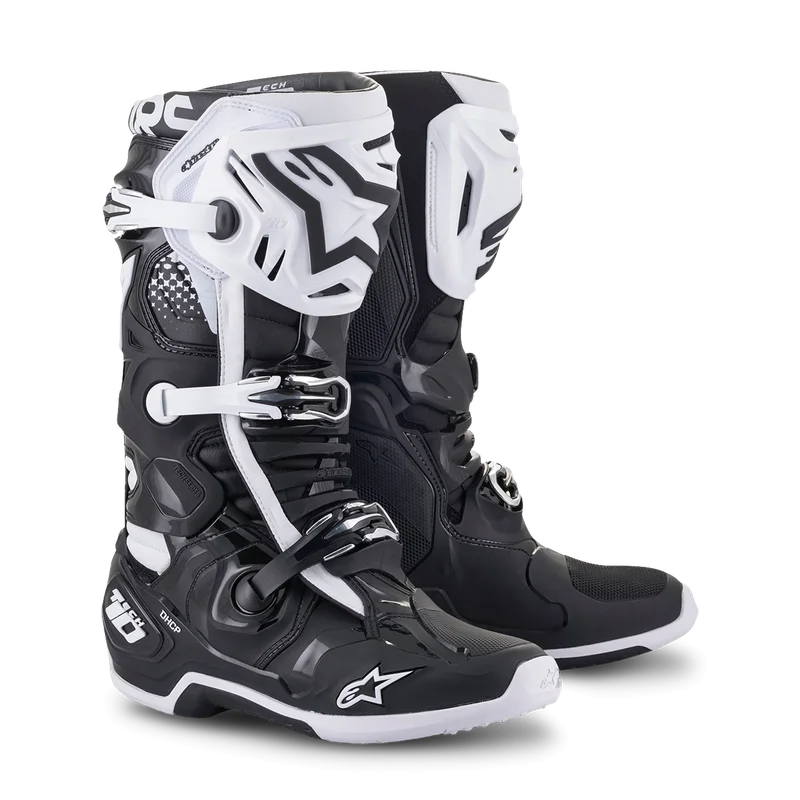 Crossstiefel Alpinestars Tech 10 Schwarz/Weiß 44,5