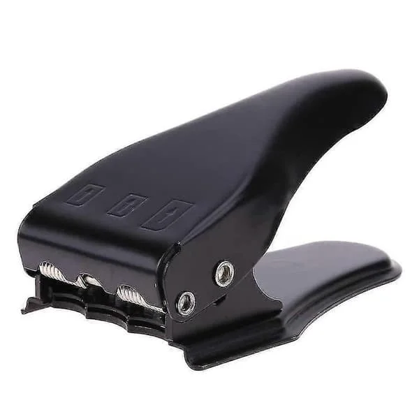 Universal 3-i-1-stans / Standard Sim / Micro Sim / Nano Sim-kortskärare för alla Sim-kort i smartphones/surfplattor inkl. Sim-adapter