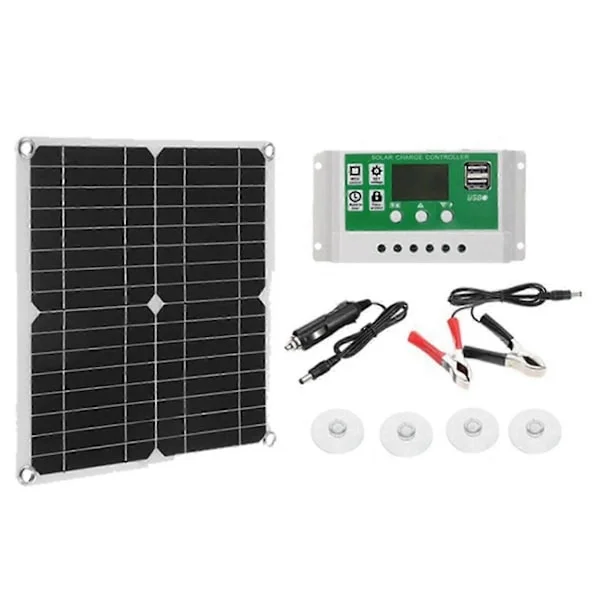 100W Dobbel USB 18V Fleksibelt Solcellepanel Lader for Bilbatteri og Mobiltelefon