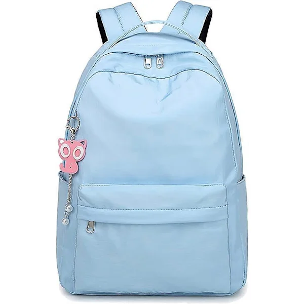 Waterproof Campus Bag Casual Backpack, Holds 14-inch Laptop, Suitable for School Trips, Lightweight Backpack Blue Blue