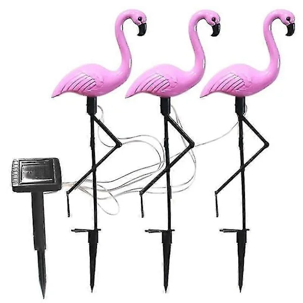Ny LED-solcellslampa för trädgården, flamingo, gräsmatta, utomhusbelysning