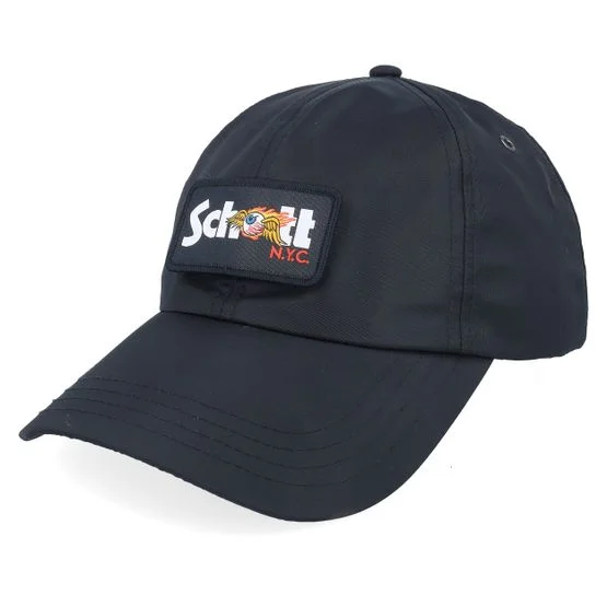 Von Dutch - Noir unconstructed Casquette - Schott Patch Black Dad Cap @ Hatstore