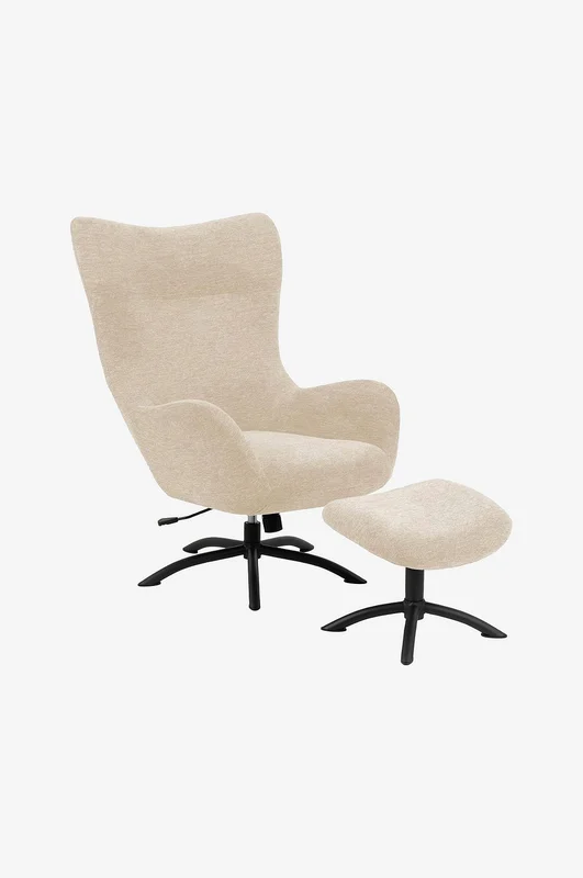 AC Design Furniture - Lænestol med skammel Lexus - Brun - Lænestole - Fra Homeroom