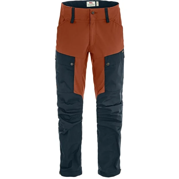 Fjällräven Men's Keb Trousers in Dark Navy/Autumn Leaf | Size: 44/Long, G-1000/Polyamide/Elastane