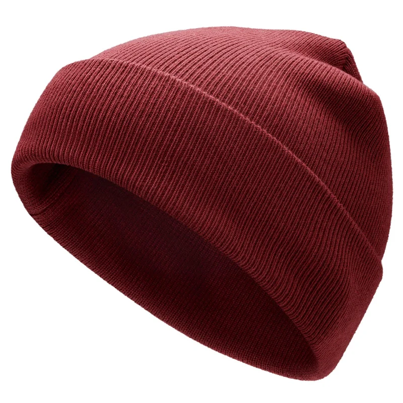 Hiems | Burgunderrote Recyclingbaumwoll-Mütze für Männer - Beanie Mützen