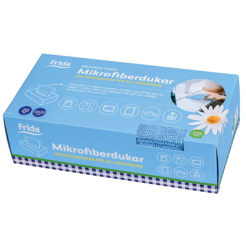 Frida Mikrofiberduk 20-pack i ask - Mikrofiberdukar, 20-pack