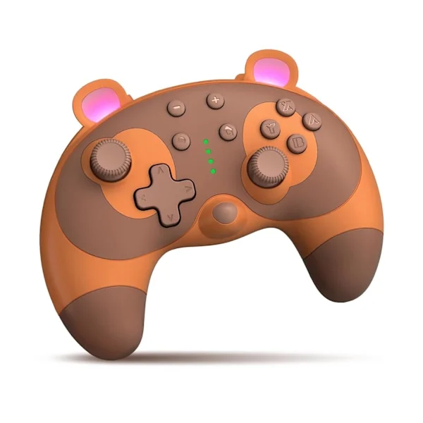 Switch Controller - Sød vaskebjørn dyretrådløs Switch Controller til Switch Lite/OLED/PC, Switch Pro Controller Fjernbetjening Gamepad Joystick med 