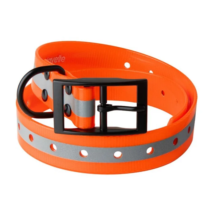 Lafayette GPS Halsband - Orange med reflex & Svart spänne