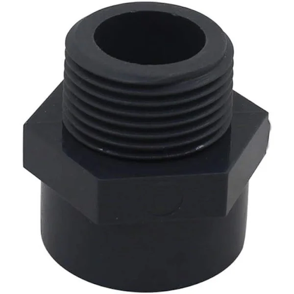 Utvändig PVC-gängad koppling 20 25 32 40 50 63 75 90 110 mm skruvkoppling för simbassänger, blandad PVC-koppling, gängad hylsa (innerdiameter)