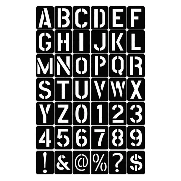 42 Pieces Letter and Number Stencils, Reusable, Washable, Eco-Friendly PP Templates for Painting on Wood