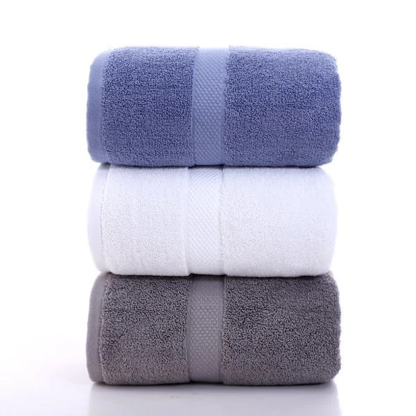Håndkle, badehåndkle, 100 % bomullsfrotté, 460g, 70*140cm, mykt, absorberende, vask, dusj, laken. hvit hvit hvit