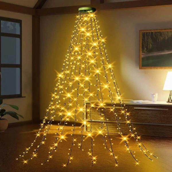LED Christmas Tree String Lights 400 Lights 16 Strands 2M, Timer Function Christmas Tree Lighting with 8 Modes Memory, Widely Used Christmas Lighting 