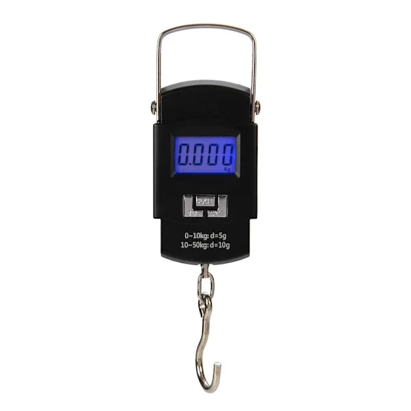 LCD Bagagevåg 50kg/110lbs Portabel Hängvåg för Resväskor, Rostfritt Stål.