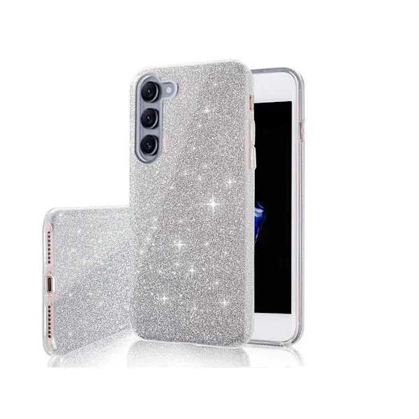 Samsung Galaxy A17 / A17 5G - 3i1 Glitter Elegant Mjuk Skal Silver