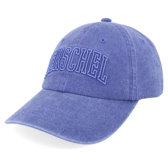 Herschel - Blå unconstructed Kasket - Sylas Faculty Skipper Blue Stone Wash Dad Cap @ Hatstore