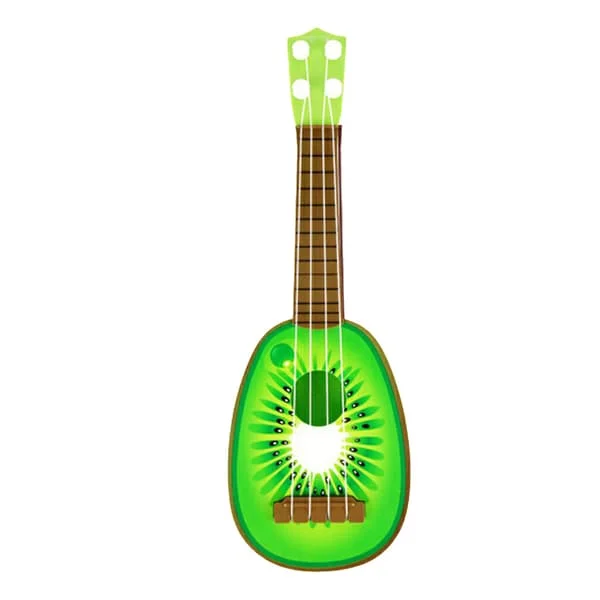 Ukulele leketøy for barn, 4 strenger, utmerket lyd, simulert gitar, musikkinstrument for nybegynnere, Kiwi
