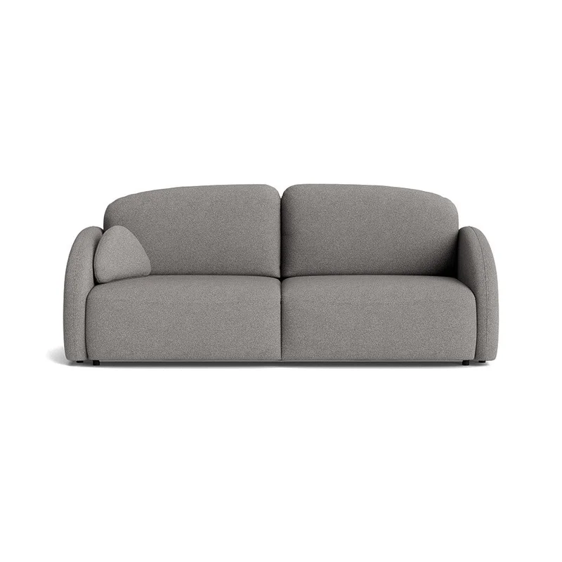Salerno 3 Personers Sovesofa med Opbevaring, Loop Grå, 232x103x93cm - Komfortabel Sofa med Nozag Fjedre, PU Skum og Praktisk Design