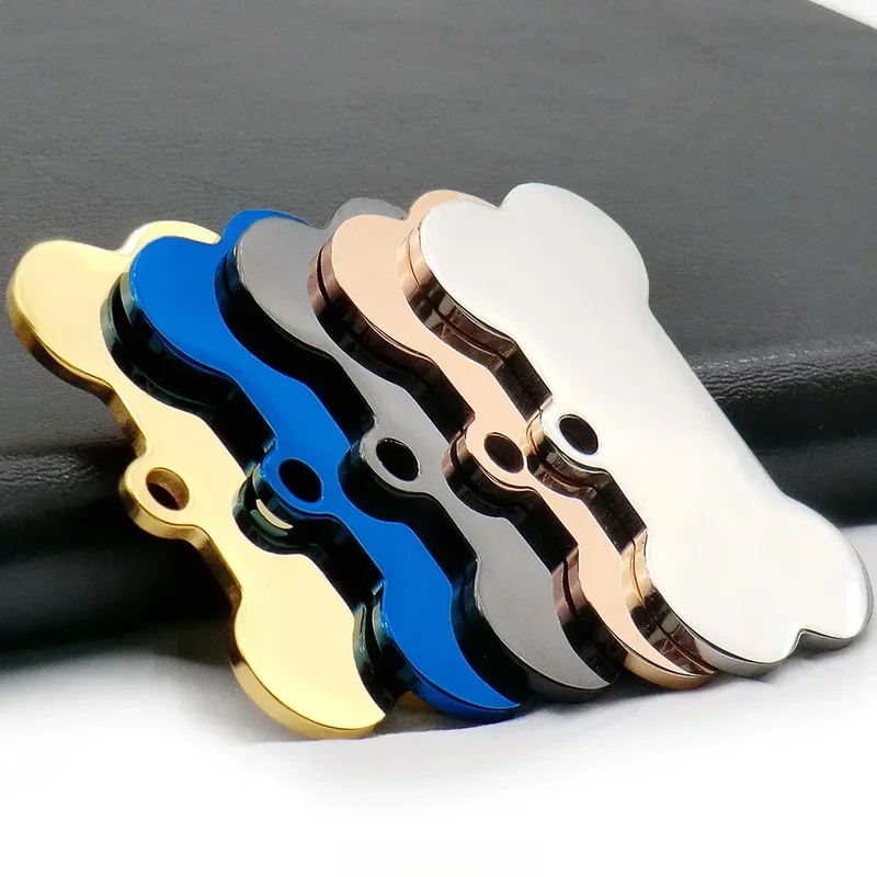 AliExpress - 20 Stück Katze Hund ID Tag Hund personalisierte Edelstahl Halsband Knochen Haustier Charm Haustier Namen Anhänger Knochen Halskette 