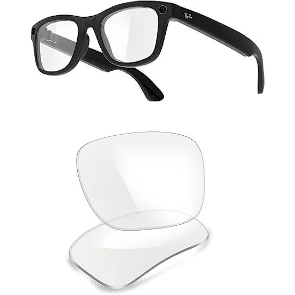 Erstatningslinser til Meta Bluetooth Smart AI fotokromatiske polariserede briller, modeller RW4006 og 4008.
