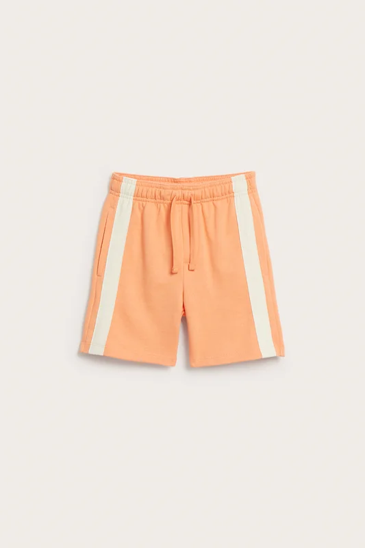 Kappahl | Collegeshortsit, joissa sivuraidat Oranssi 122/128 | Lapset