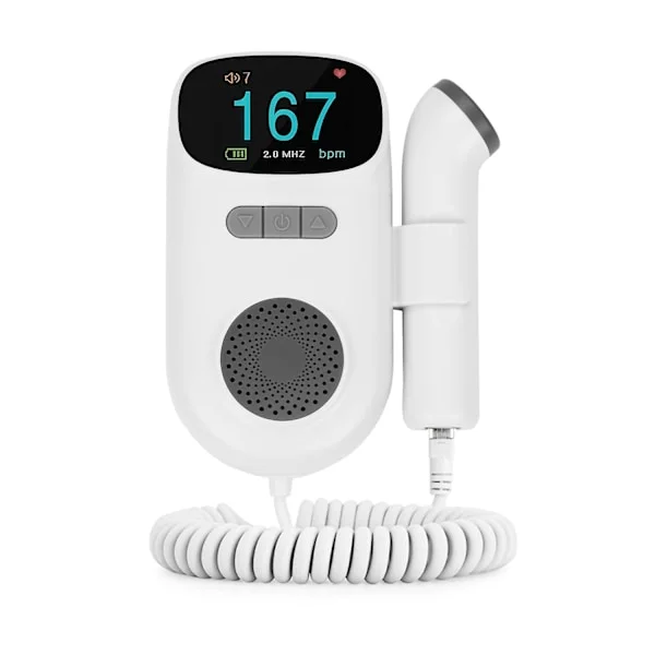 Fetal Doppler Säker & Pålitlig LCD-Skärm Högkänslig Ultraljudsdisplay FHR Inbyggd Högtalare BT