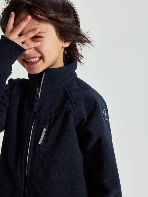 Polarn O. Pyret - windproof fleece jacket - blue - Storlek: 80 - Children's clothing 9-12 Months