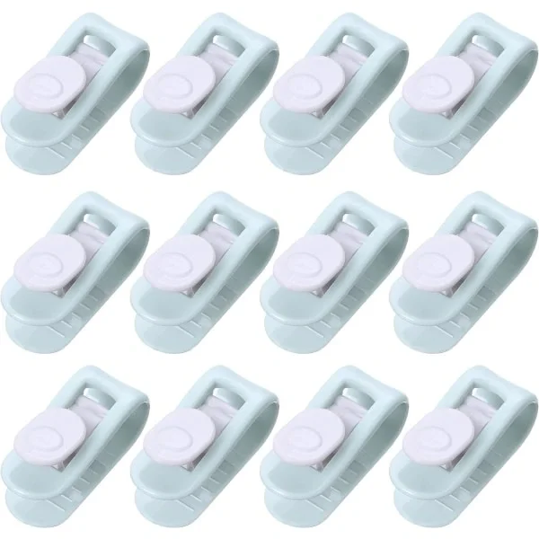 Duvet Cover Holders - 12 Pcs Pinless, Sheet Fasteners to Keep Duvet in Place, Non-Slip with High Elasticity