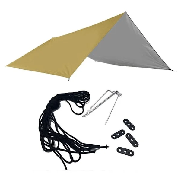 3X3M Rain Fly Tent Tarp Waterproof Oxford Lightweight Shelter for Outdoor Camping Hammock Tent Garden Awning Roof