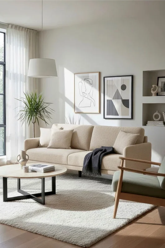 Homeroom Collection - Benin 3-seter sofa - Beige - 3-seters-sofaer - Fra Homeroom