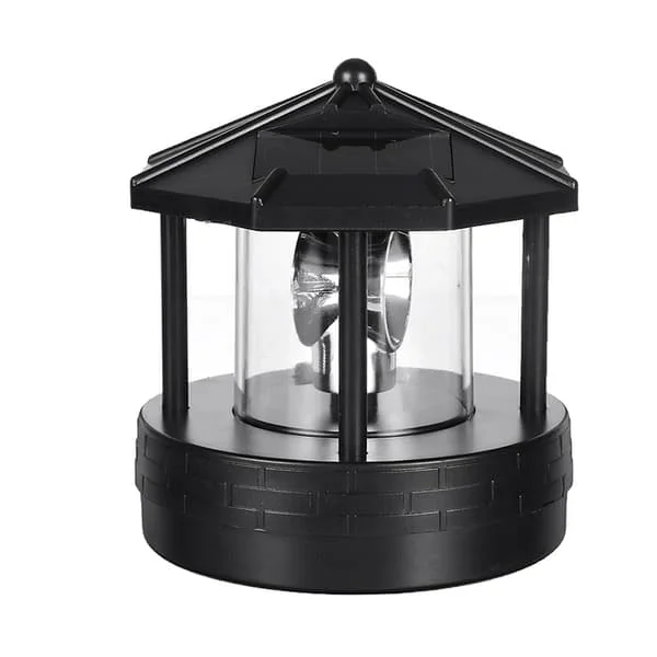 Solar Fyrtårn Roterende Udendørs Vandtæt LED Solar Lys Fyrtårn Dekorativ Lampe til Haveplæne