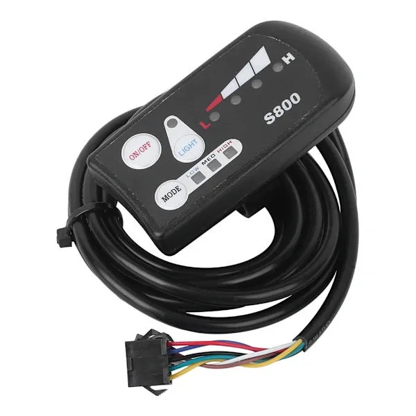 Elcykel Litiumbatteri LED-mätare S800 Horisontell Svart Vit Display 36V[co]
