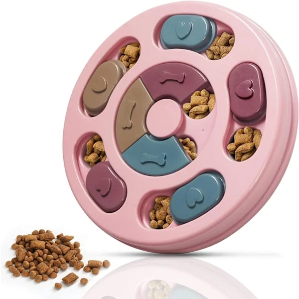 Dog Puzzle Toys, Dog Food Puzzle Feeder Toys for IQ Training & Mental Enrichment, Dog Treat Puzzle pink