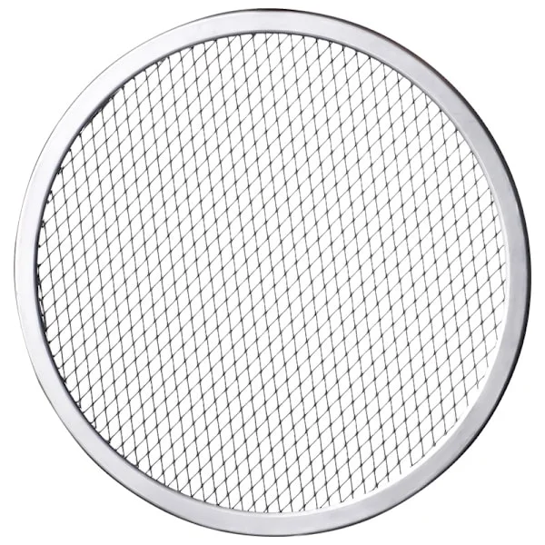 25,4 cm - Pyöreä tarttumaton grillilevy - Grillitarvikkeet - Pizzalevy rei'illä - Verkkolevy