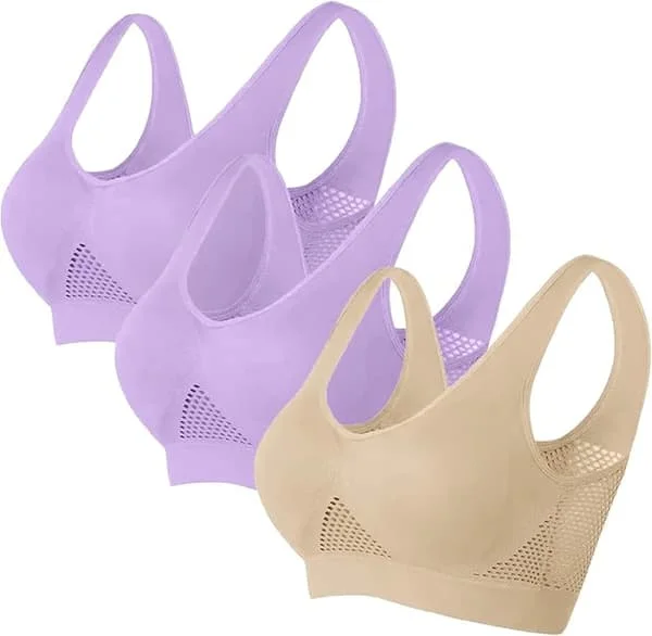 3-pakkaus Push-up-rintaliivit naisille Naisten rintaliivit Urheiluliivit Alusvaatteet Suurikokoiset urheiluliivit Puuvillaiset urheiluliivit naisille
