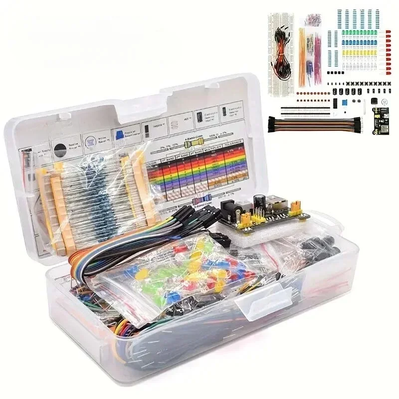 AliExpress - 830 Teile/schachtel DIY Projekt Starter Kit Für Arduino UNO R3 Kit Elektronische DIY Kit Elektronische Komponenten Set Mit Tie-punkte 