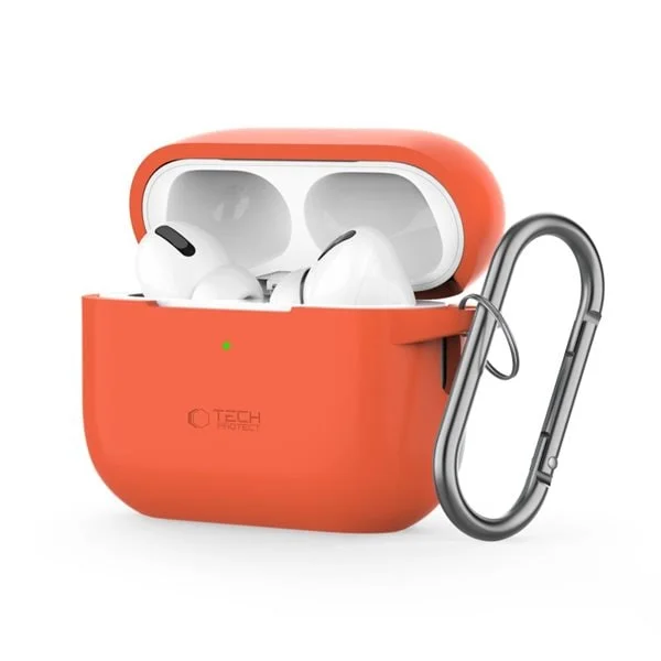 Tech-Protect Silikoni koukku kotelo Apple AirPods Pro 1 / 2 - oranssi - oranssi