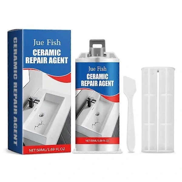 50ML Tile and Ceramic Glaze Repair Paste, Repairs Bathtub Edges and Sink Cracks, with Super Strong Adhesion to Porcelain