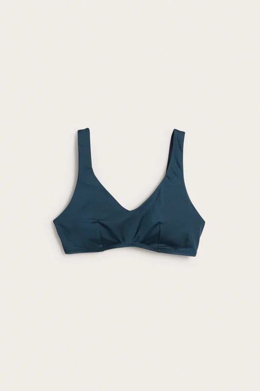 Kappahl | Vattert bikini-BH Mørkeblå L | Dame