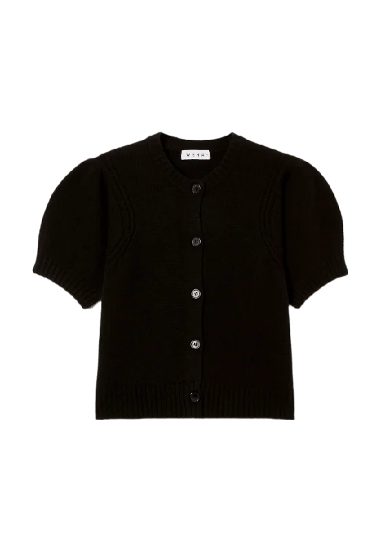 Wera Cardigan i ull JOLIE Stickat Svart XS