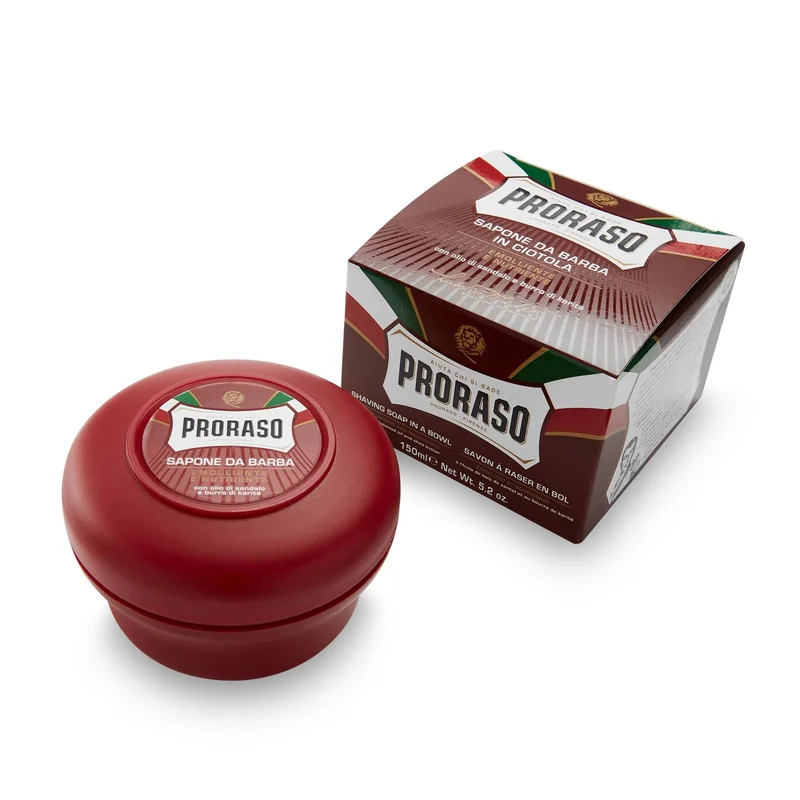 150ml Sandeltræ & Sheasmør Barbersæbe til mænd - Barbercreme & -sæber | Proraso