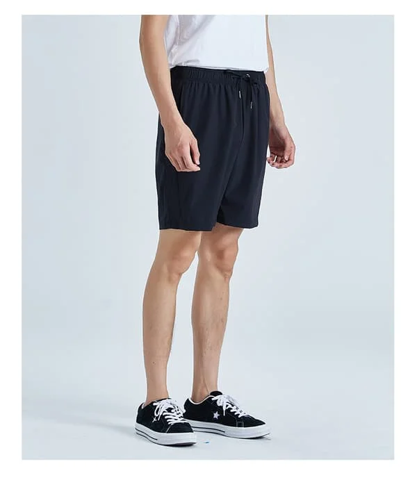 Herr Casual Shorts Elastiska Jogger Gym Aktiv Fick Shorts Svart, XXL