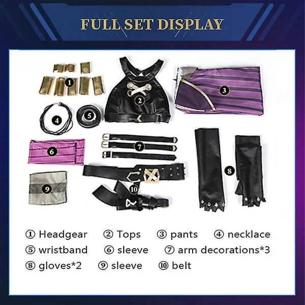 【NX】Hurtig levering Lol Jinx Cosplay Kostume Uniform Tøj League Of Legend - Perfekt Kostume Kostume-XM3- Kostume