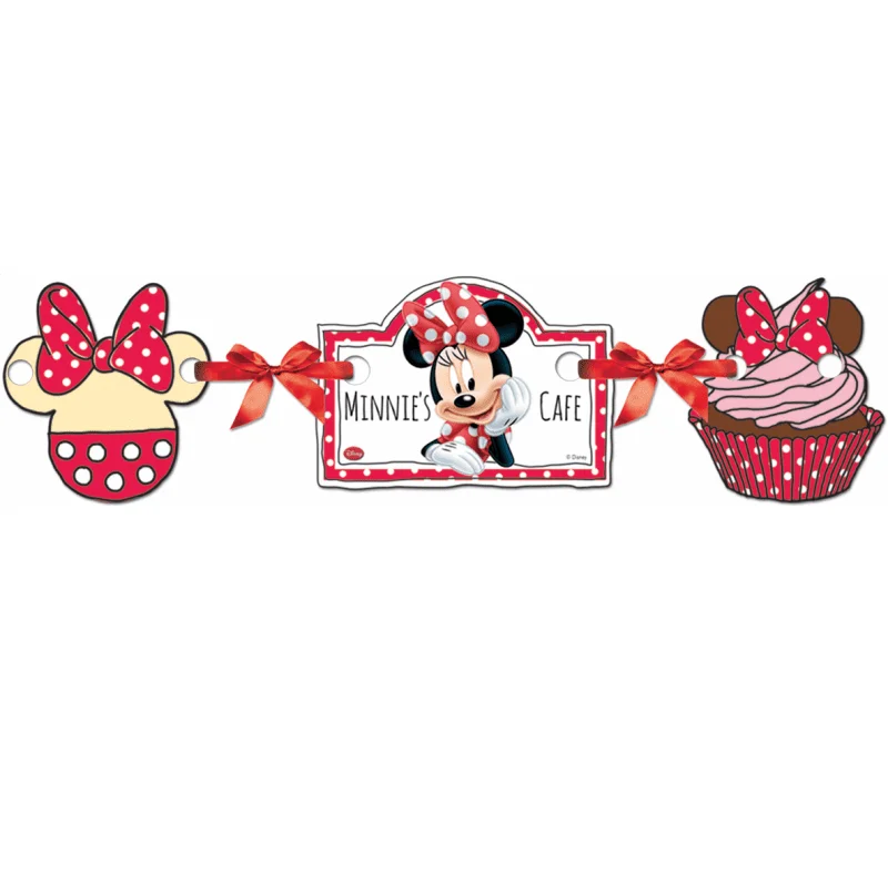 Banderoll med rött band Mimmi Pigg 110 cm - Mimmi Pigg Kalas Dekoration - Kalaslagret.se