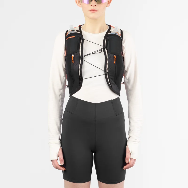 Salomon - Women's Running Hydration Vest Active Skin 12 Women Set - Emerglow / Black