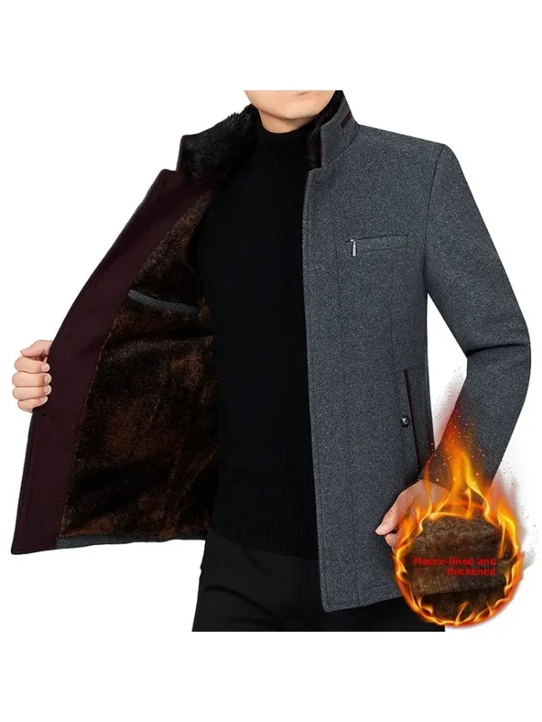 AliExpress - Hommes Blazers en laine vestes cachemire Trench manteaux col montant affaires costumes décontractés manteaux hommes vestes et manteaux 
