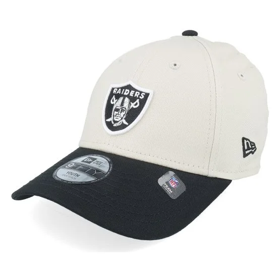 New Era - NFL Beige adjustable Keps - Las Vegas Raiders Colour Block 9FORTY Stone/Black Adjustable @ Hatstore