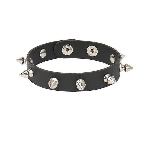 Nittearmbånd Læderarmbånd med nitter Manchetarmbånd til mænd og kvinder