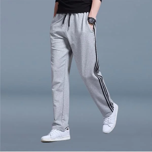 【NX】Herr joggingbyxor kompatibla med fritidskläder, lös passform, stor storlek, raka ben grå